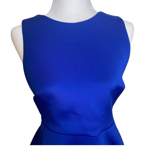 Topshop Eyelet Lace-Up Asymmetrical Dress Blue Sz 8. - Picture 2 of 5